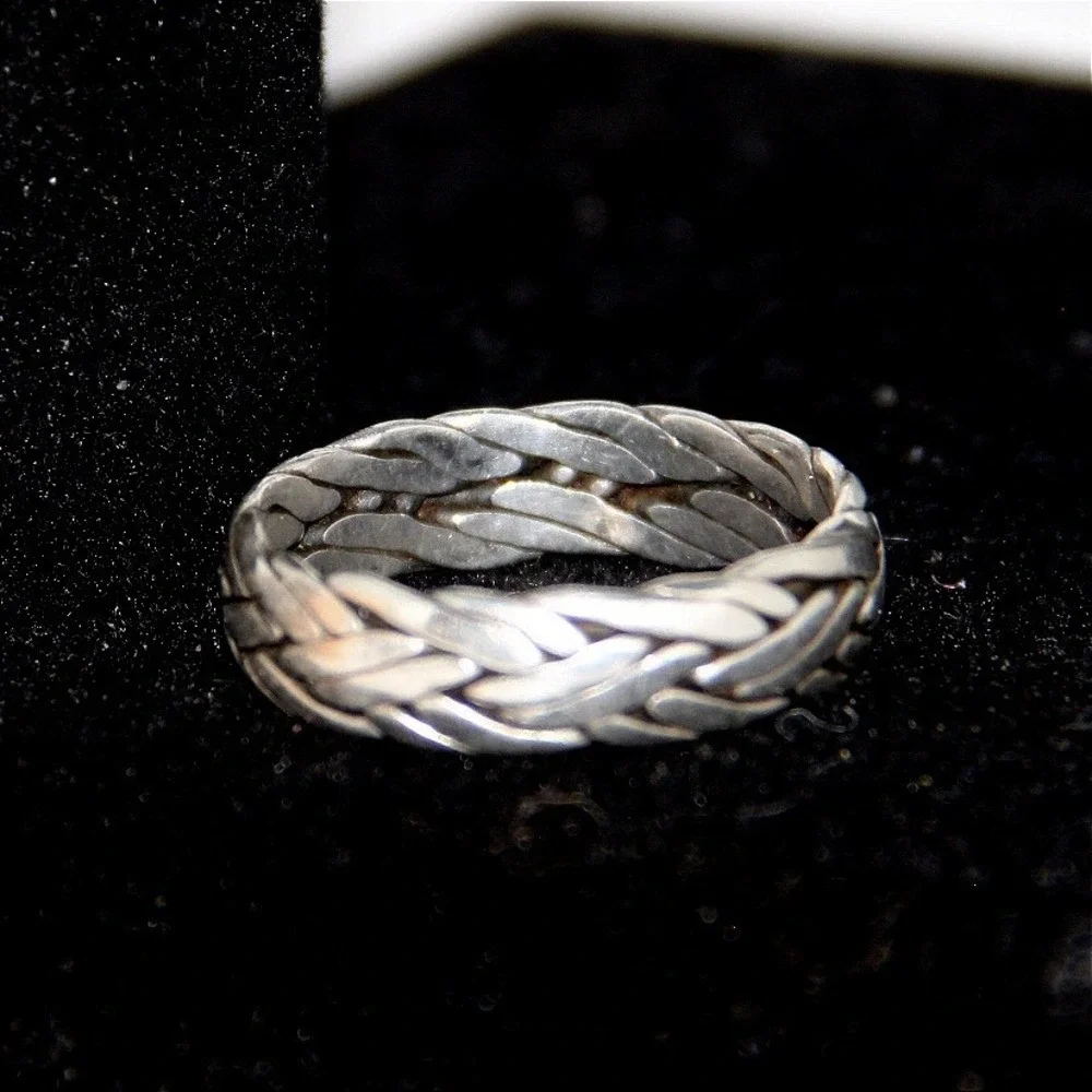 Sterling silver braided